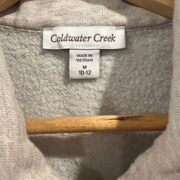 Coldwater Creek Fleece lined zippered tan vest Size M - Picture 6 of 7